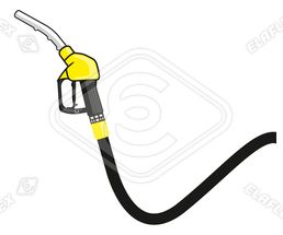 Icon / Clipart<br />Petrol Station Nozzle & Hose (yellow)