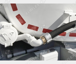 Road tanker connection hose to trailer with bend KR 50, HD 50 hose assembly MX 50-2" Ms