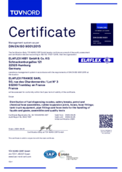 ELAFLEX HIBY GmbH & Co. KG DIN EN ISO 9001:2015